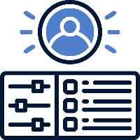 profile icon with slider scales